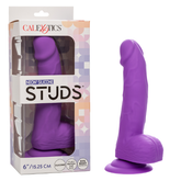 Neon Silicone Studs 6 Inch 15.25 cm Purple Silicone Dildo with Suction Cup Base DONGS